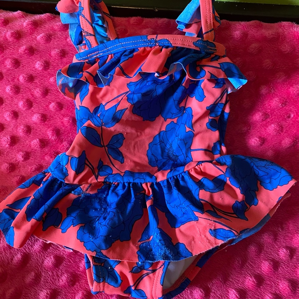 Pink and blue Janie and Jack baby girls bathing suit